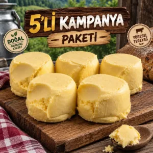 5'li Kampanya Paketi - Hakiki Yöresel Yemeklik Rize Tereyağı (5 x 1 kg = 5 kg)